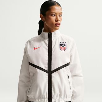 Nike USWNT Nike Womens Dri-FIT Soccer Anthem Jacket in White | IB5906-133