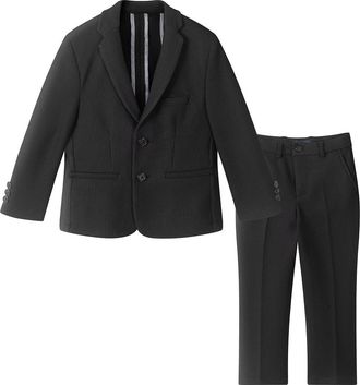 Andy & Evan Kids Stretch Two-Piece Suit in Black at Nordstrom, Size 2Y