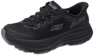 Skechers Womens Max Cushioning Zirrus Sneaker, Black Textile/Synthetic/Trim, 4.5 UK