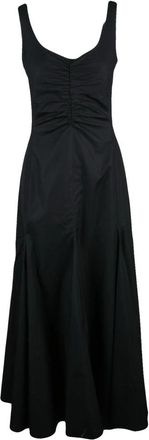 Sportmax Galante Dress - Dames - Maxi kleedjes - Zwart - S - Katoen - Kleedjes