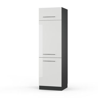 Vicco Armario Para Frigor&iacute;fico Empotrado Fame-line, Blanco Alto Brillo, 60 Cm