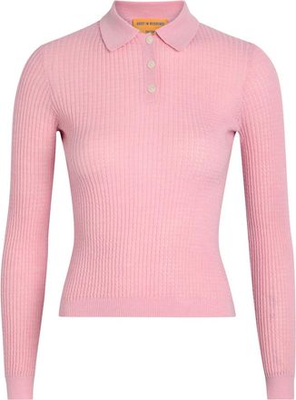 Guest In Residence Shrunken Cashmere Polo Shirt - Pink - S (UK8-10 / S)