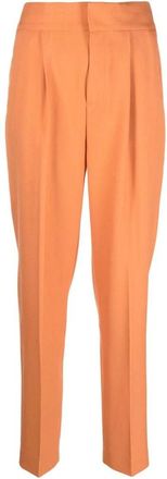 Rodebjer Megan Geplooide Broek - Dames - Broeken - Bruin - XS - Broeken