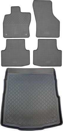 OEM Volkswagen Passat B8 Sed&aacute;n (4 Puertas) A Partir De Diciembre De 2014: Juego De Alfombrillas De Goma Para Coche + Alfombrilla Para Maletero