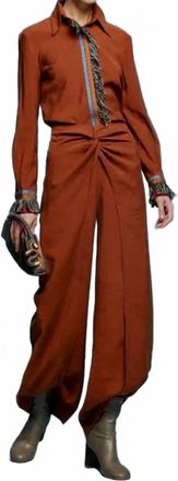 Silvia Tcherassi Canturipe High Waist Pant In Cacao