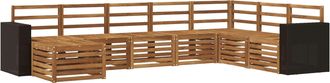 vidaXL Conjunto De Sof&aacute;s De Exterior 8 Uds. Natural Vidaxl