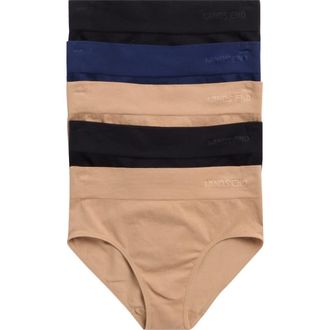 Lands End 5-Pack Cotton Comfort Seamless Hipster Briefs in Clay Bisque Pack at Nordstrom Rack, Size X-Large