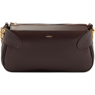 Arezzo Small Elena Leather Crossbody Bag in New Cocoa at Nordstrom
