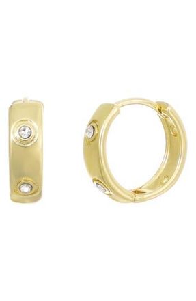 Adornia 14K Gold Plated Cubic Zirconia Hoop Earrings at Nordstrom Rack