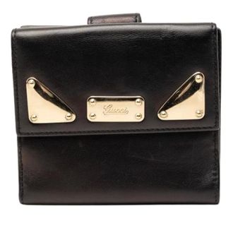Gucci Pre-owned Wallets, female, Black, Size: ONE SIZE Pre-owned Leather Wallet