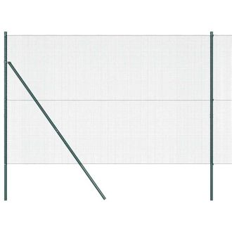Berkfield Home Welded Wire Fence with 13 Posts Green 1.4x50 m Steel