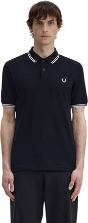Fred Perry Heren Twin Tip Poloshirt (Zwart)