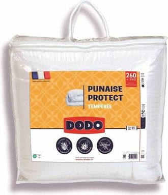 Dodo Dodo - S&aacute;bana De Verano 240x260 Cm - 2 Personas - Protecci&oacute;n Contra Chinches, &Aacute;caros - 300g/m&sup2; - Blanco - Hecho En Francia