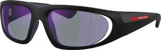 Prada B03S Zonnebril - unisex - Zonnebrillen - Zwart - 57 MM - Nylon - Accessoires
