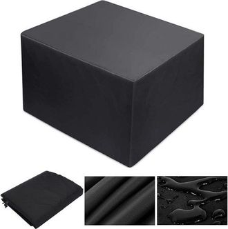 No Brand Funda Cuadrada Negra Para Muebles De Jard&iacute;n, 90 X 90 X 90 Cm, Impermeable, Resistente A Los Rayos Uv, Tejido Oxford 210d, 1 Pieza