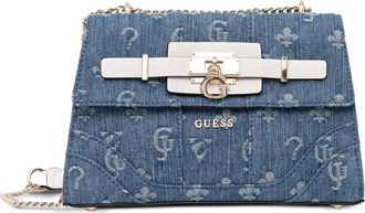 Guess Co Greyson chain-strap logo cross body bag - women - Cotton/Viscose - One Size - Blue