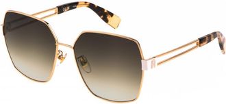 Furla Womens SFU716-590300 SFU716 59 590300 Sunglasses - Gold - One Size