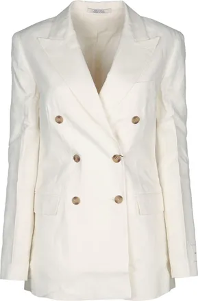 Calvin Klein Relaxed Linen Db Breasted Blazer