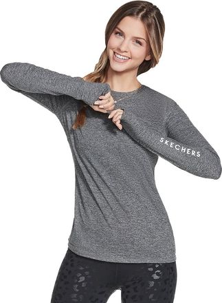 Skechers Womens Flow Long Sleeve T-Shirt - Black - L
