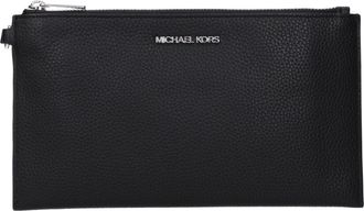 Michael Kors Jet Set Travel Damens Schwarze Leder-Clutch