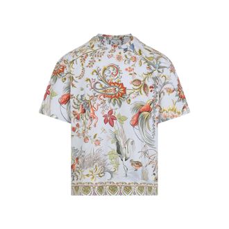 Etro Pale Blue Cotton Soho T-Shirt-Uomo