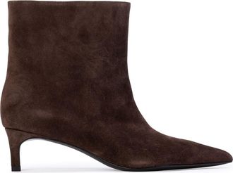 Black Suede Studio Trina 50 Suede Boot in Dark Brown Suede at Nordstrom, Size 37.5