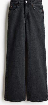 H&M Wide High Jeans - Grau