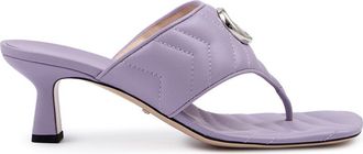 Gucci Mystic Purple Nappa Charlotte Leather Womens Sandals
