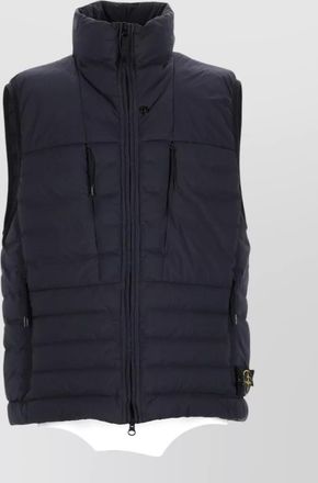 Stone Island high neck padded sleeveless jacket side pockets