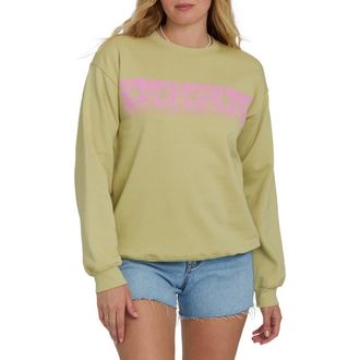 Billabong Giving Shade Fleece Graphic Sweatshirt in Cactus at Nordstrom, Size X-Large