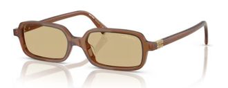 Miu Miu Eyewear MU11ZS Rectangle-Frame Sunglasses - Brown