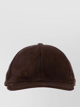 Valentino Garavani suede baseball cap curved brim panelled design