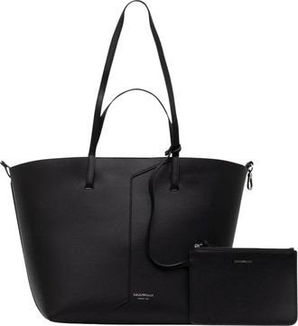 Emporio Armani 1981 Tote Bag - Dames - Shoppers - Zwart - ONE Size - Leer - Tassen