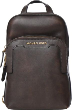 Michael Kors Top Zip Rugzak - Heren - Tassen - Bruin - Maat: ONE Size Zijde