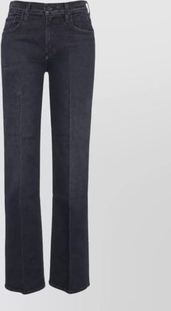 Mother mid-rise straight-leg denim jeans