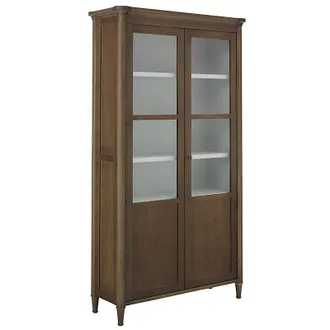 Ballard Designs Thatcher Display Cabinet - Chestnut/Spa - Ballard Designs