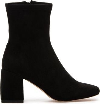 Silent D Womens Carina Heeled Ankle Boot In Black Suede
