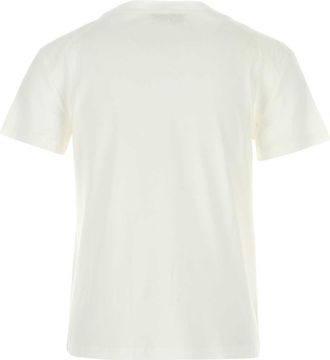 Max Mara Womens White Cotton And Modal Segale T-Shirt Bianco Exterior Exterior: T-shirts Polos