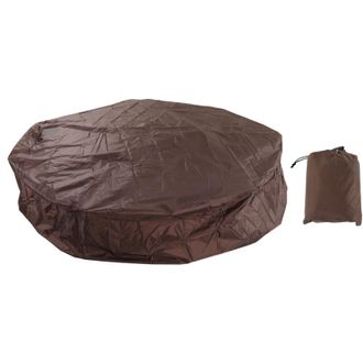 OEM Funda Protectora Antipolvo Para Muebles De Exterior, Funda Redonda De Tafet&aacute;n De Poli&eacute;ster Plateado Para Ba&ntilde;era, Impermeable, 190x30cm, Caf&eacute;-crezuo