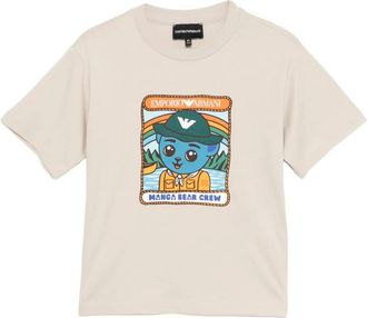 Emporio Armani ASV Manga Bear T-shirt - kids - Cotton - 10 yrs - Neutrals