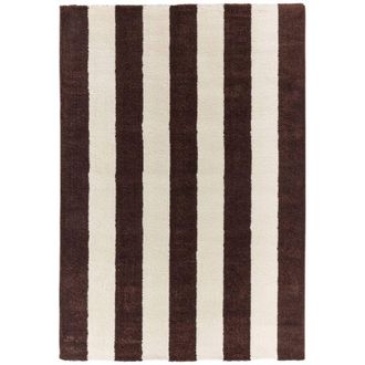 Sweeek Indoor rug with brown and white stripes 120x160cm - Pablo