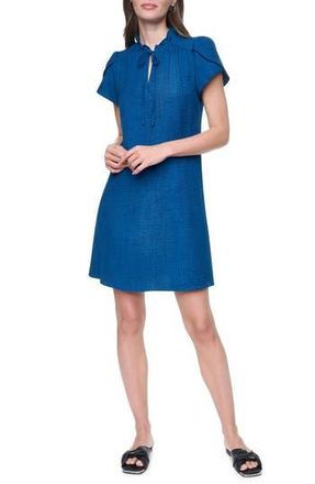 DKNY Ruffled Envelope Sleeve Shift Dress in Lush Atlan at Nordstrom Rack, Size 12