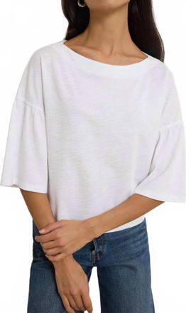 Nation Ltd Angeline Elbow-Length Sleeves Top In White
