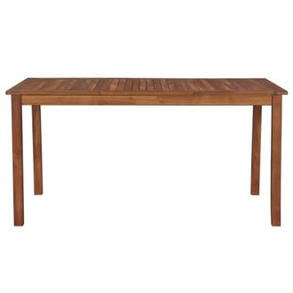 Berkfield Home Garden Table 150x90x74 cm Solid Acacia Wood in Brown | Size: 150 x 90 x 74 cm