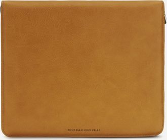 Brunello Cucinelli Leather Laptop Case Male UNI