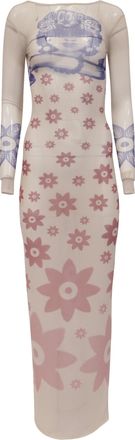 House of Aama House Of Aama La Sirene Bodycon Maxi Dress in Multicolor Nylon