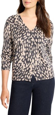 Nic+Zoe NIC+ZOE Petite Wild Dot Buttoned Up Pullover Sweat