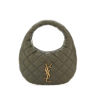 Saint Laurent Army Green Nappa Leather Icarino Shoulder Bag