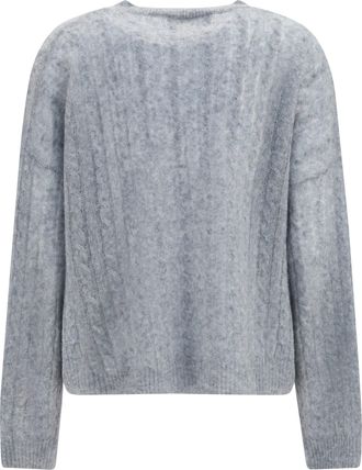Lisa Yang Womens Amabel Sweater Cloudy Kashmir-Capra Hircus; Silk Kashmir/capra