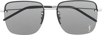 Saint Laurent Eyewear SL 312 M metal sunglasses - women - Metal - 58 - Silver